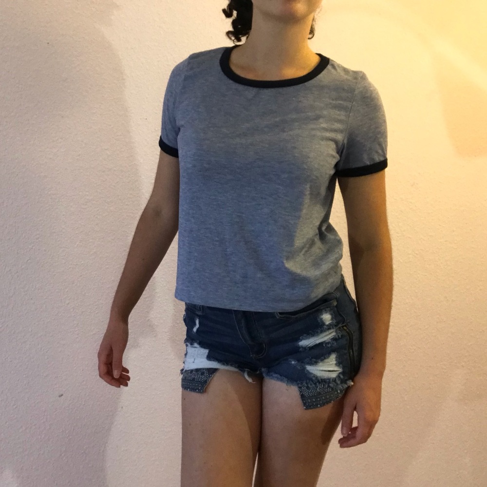 Blue crew neck T-Shirt❤️